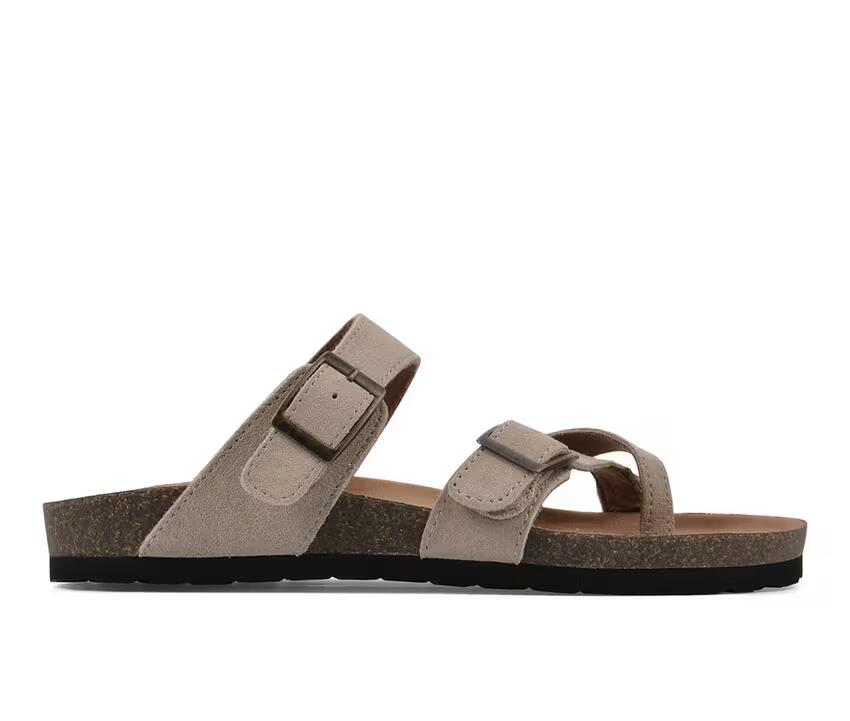 Women's Gracie Suede Toe Loop Sandals Sandwood Beige 9 MSRP $59