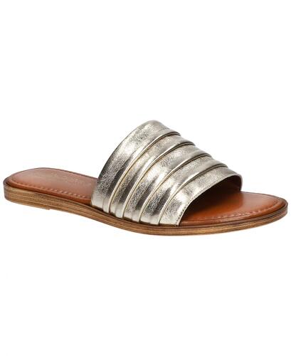 Bella Vita Rya-Italy Flat Sandals – Women’s Champagne Gold Leather, Size 10