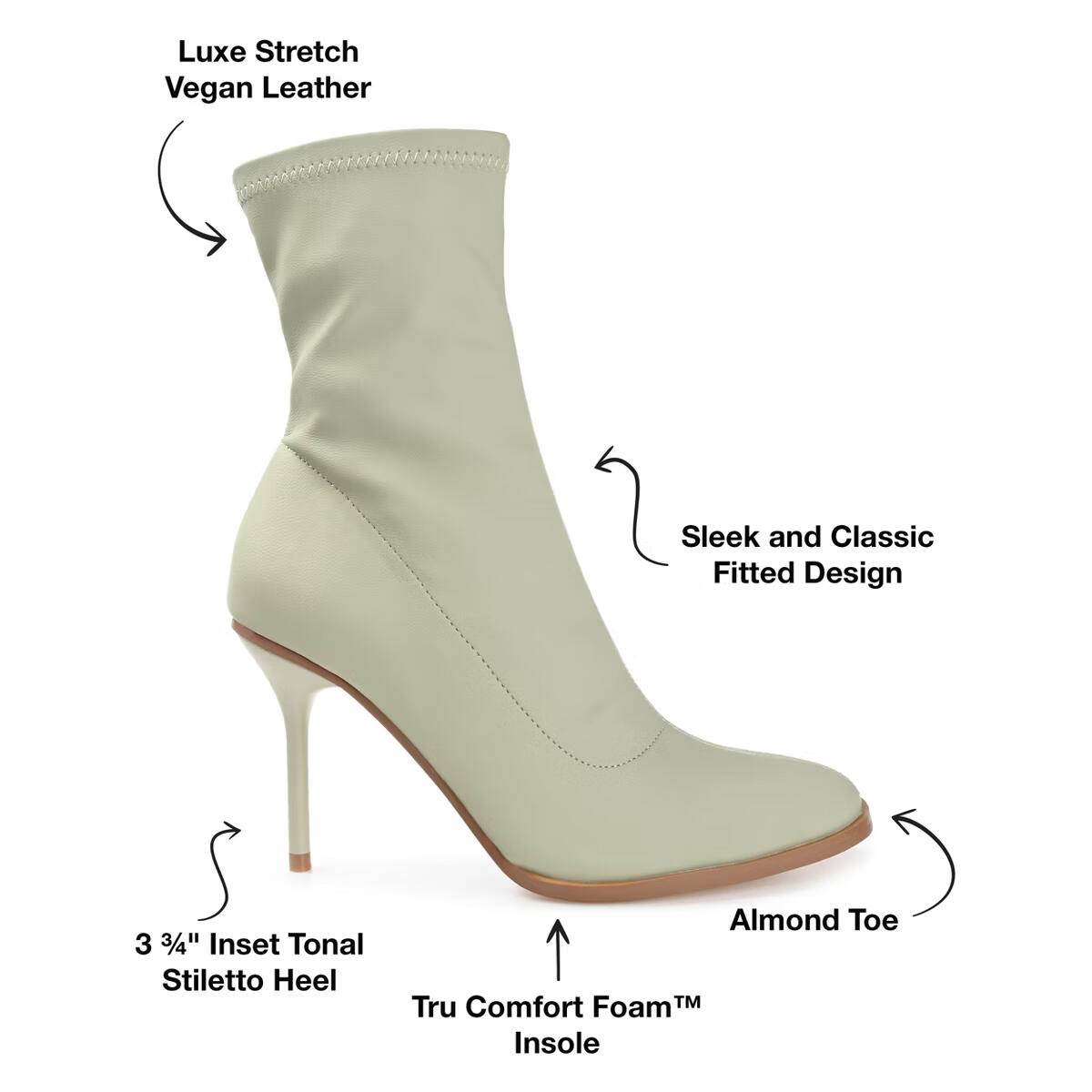 Journee Collection Gizzel Stiletto Ankle Bootie Olive Green 8 New $119