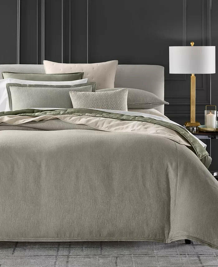 Hotel Collection Refraction Comforter Set King Dusty Agate MSRP $625