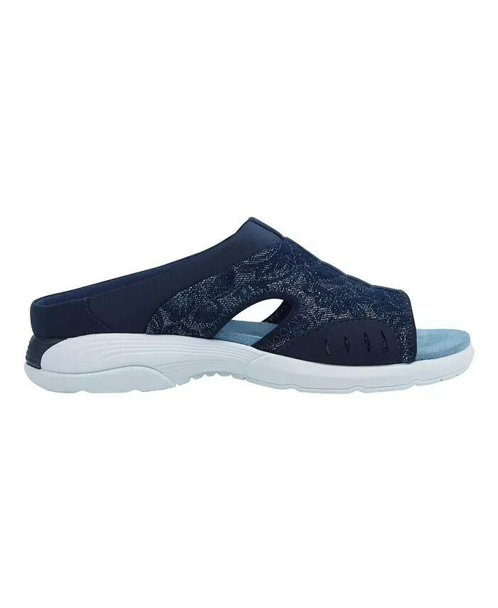 Easy Spirit Traciee Lightweight Flat Easy On Sandal Blue 8.5WW New $69