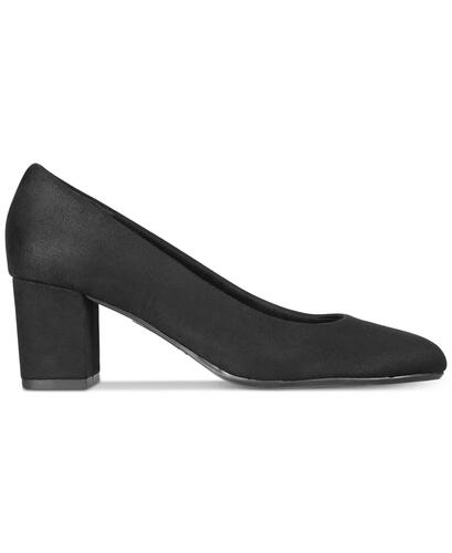 Easy Street Proper Pumps – Women’s Black Super Suede, Size 7, Comfort Heel