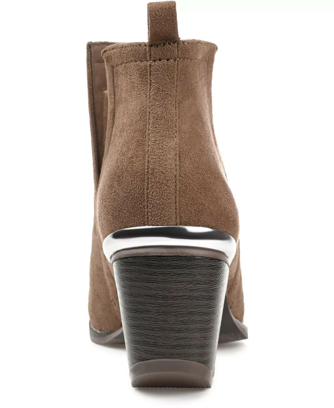 Journee Collection Issla Block Heel Western Bootie Brown 10 New $89