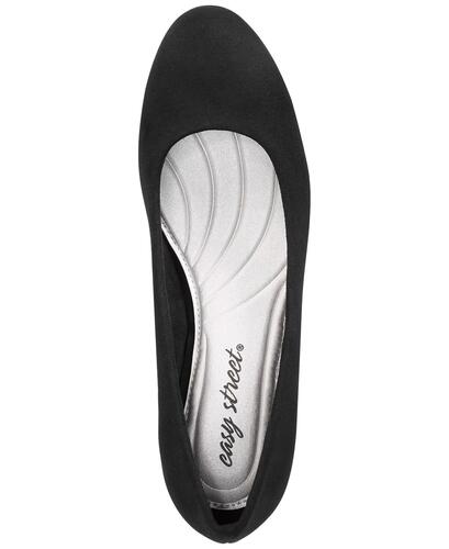 Easy Street Proper Pumps – Women’s Black Super Suede, Size 7, Comfort Heel