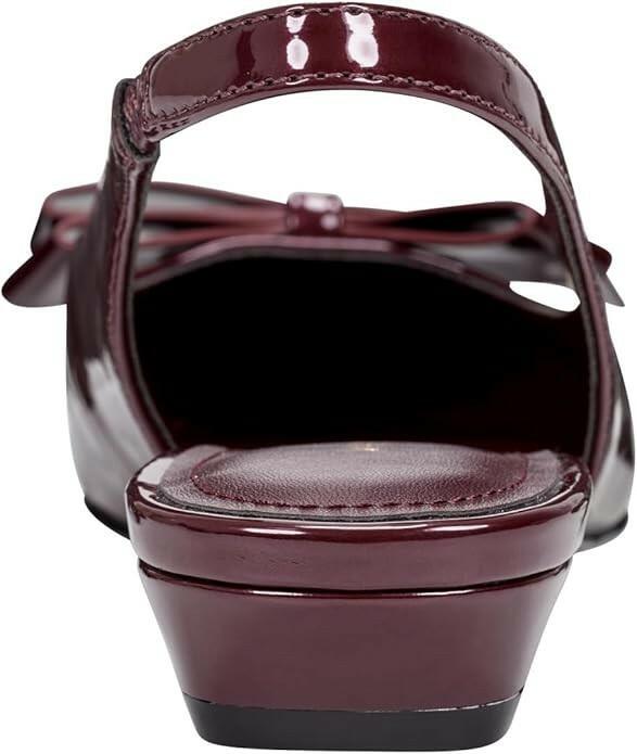 Marc Fisher Kerrey Slingback Pointed Toe Flats 6 Dark Red MSRP $100