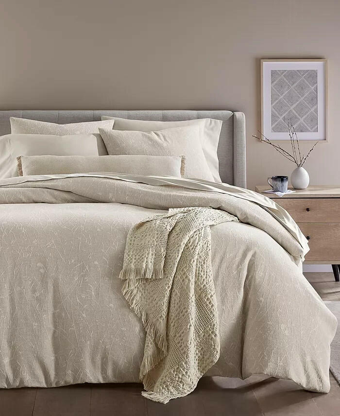 Oake Willowby Comforter Set King Beige Lightweight Texture MSRP $335