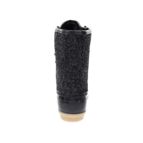 Sugar Skylar Glitter Duck Boots – Women’s Black Glitter, Size 6