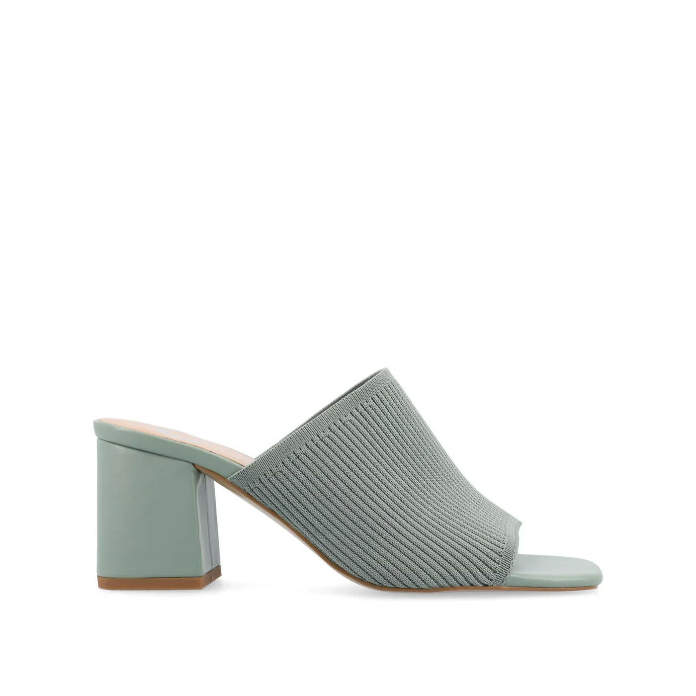 Journee Collection Lorenna Block Heel Slide Sandal Green 12 New $87