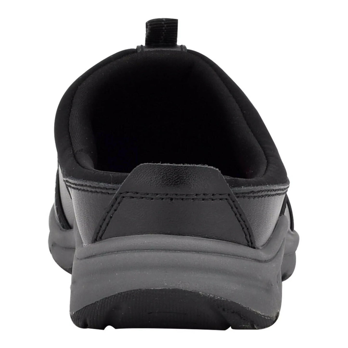 Easy Spirit Argyle Mesh Slip On Mule Black 9.5 Wide New $70