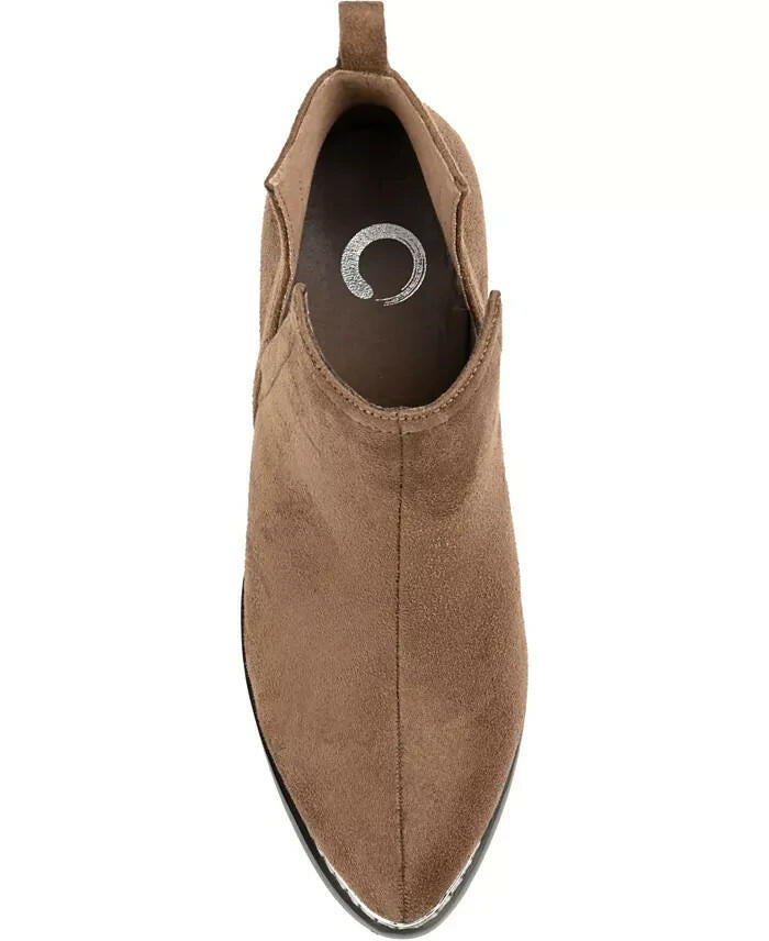 Journee Collection Issla Block Heel Western Bootie Brown 10 New $89