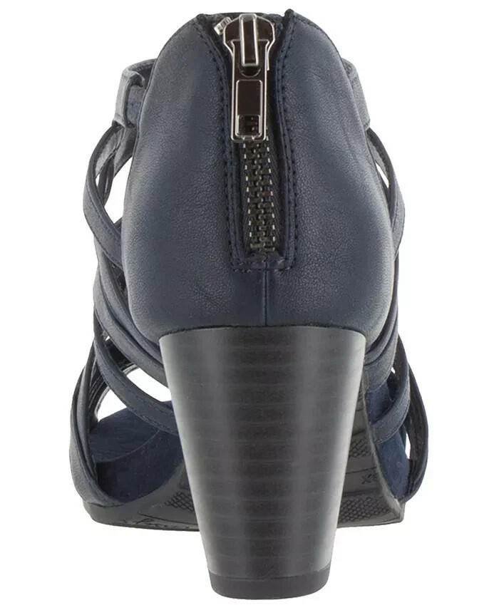 Easy Street Amaze Sandals 8.5 Navy Block Heel MSRP $89