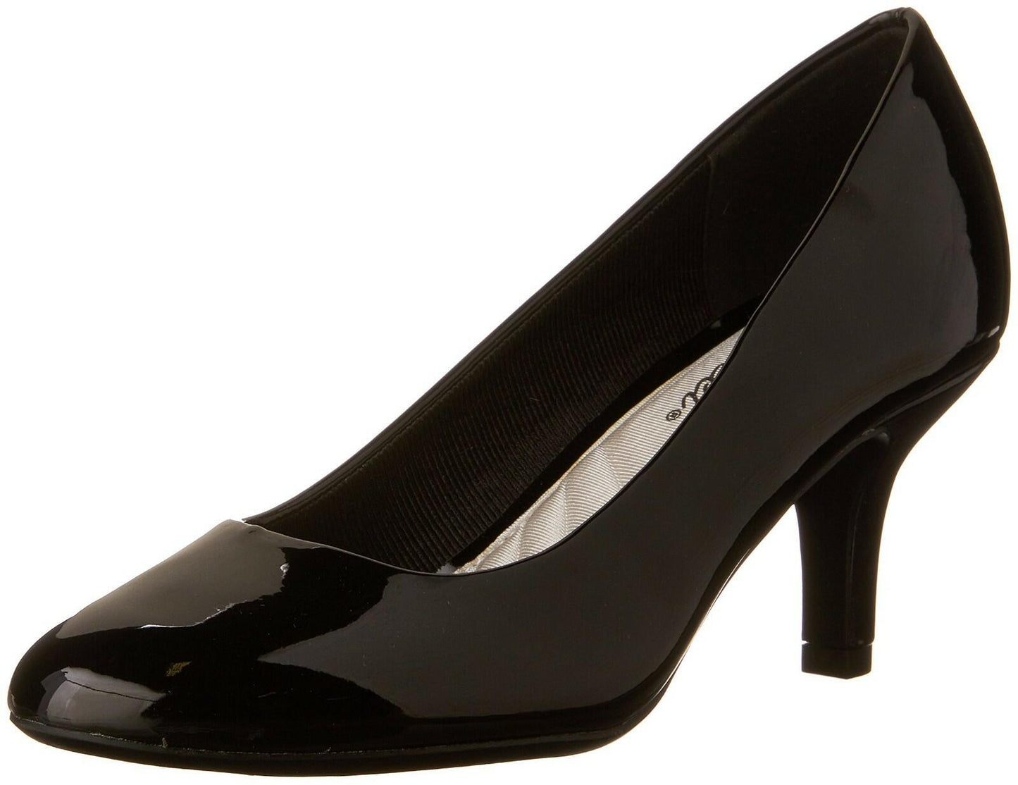 Easy Street Passion Pumps 8 Black Patent Almond Toe Heels MSRP $80