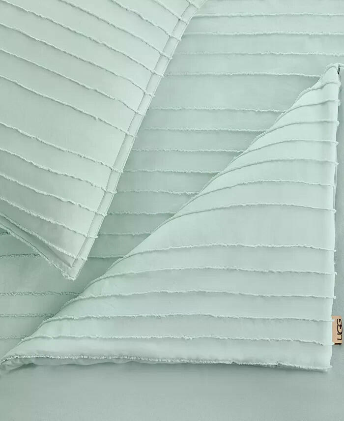 UGG Devon Reversible 3Pc Comforter Set King Sky Grey MSRP $140