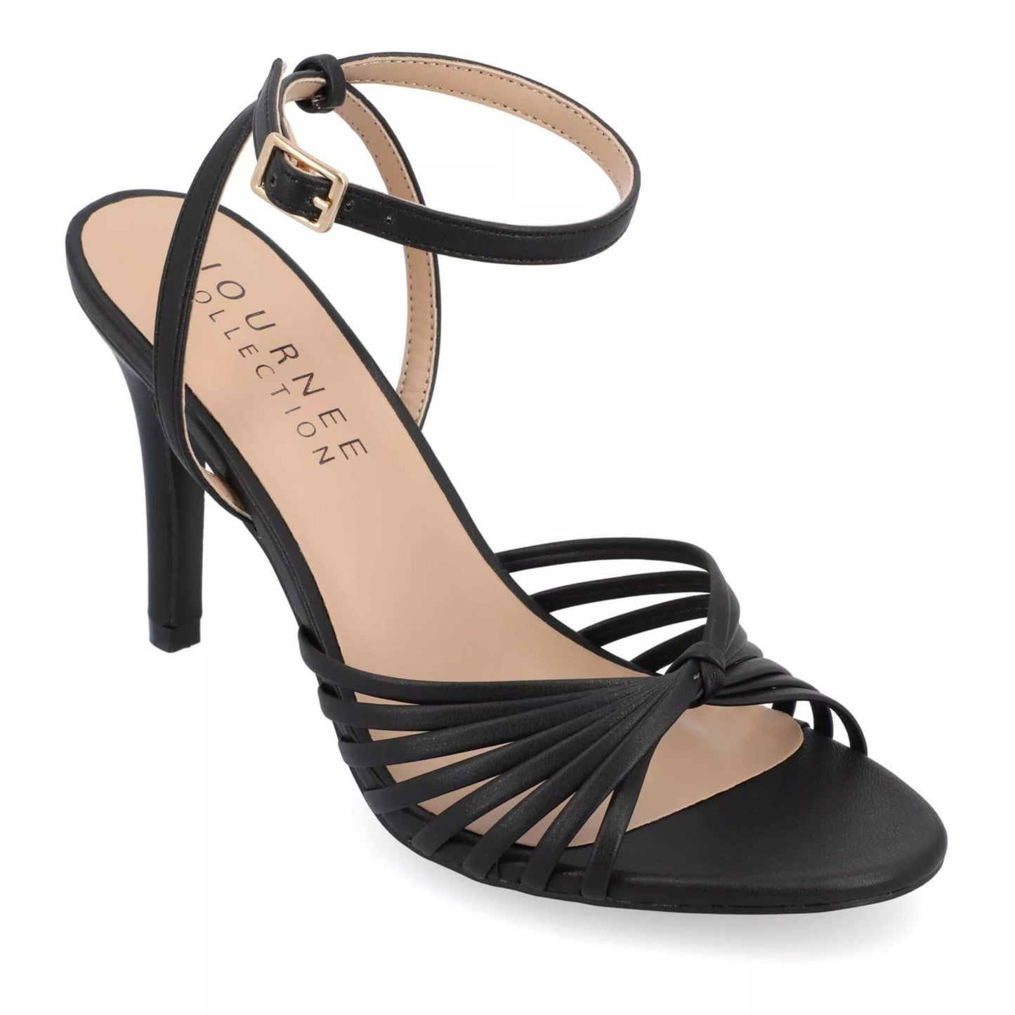 Journee Collection Womens Vanita Open Toe Heel Black 11W