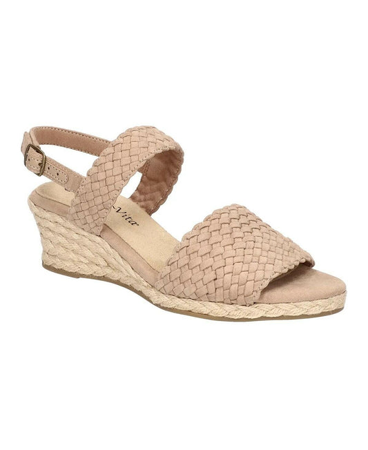 Bella Vita Mariella Espadrille Wedge Sandals Women’s Almond Tan Size 9 MSRP $89