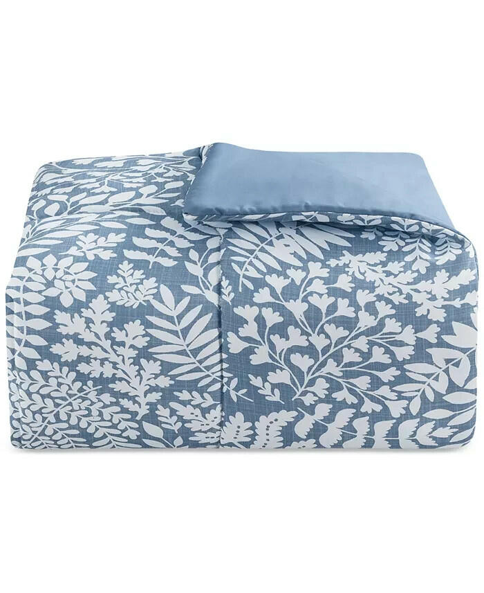 Sunham Botanica 8 Piece Reversible Comforter Set Queen Blue MSRP $100