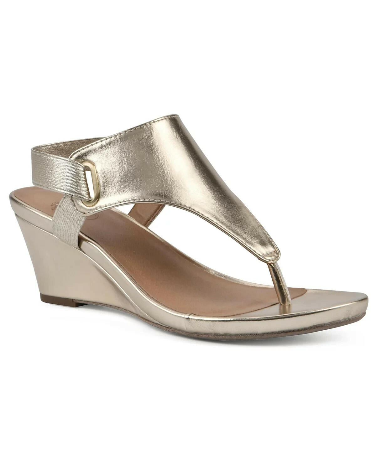 White Mountain Womens All Dres Wedge Sandals Black Size 9 MSRP $79