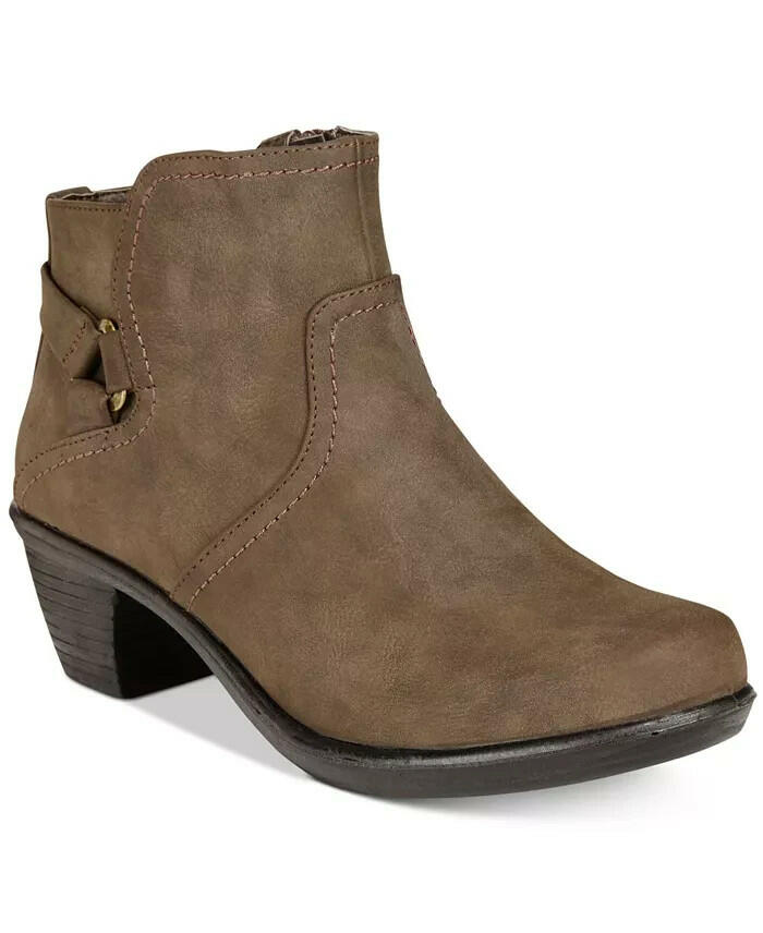 Easy Street Womens Dawnta Booties Brown Matte Size 7W New $70