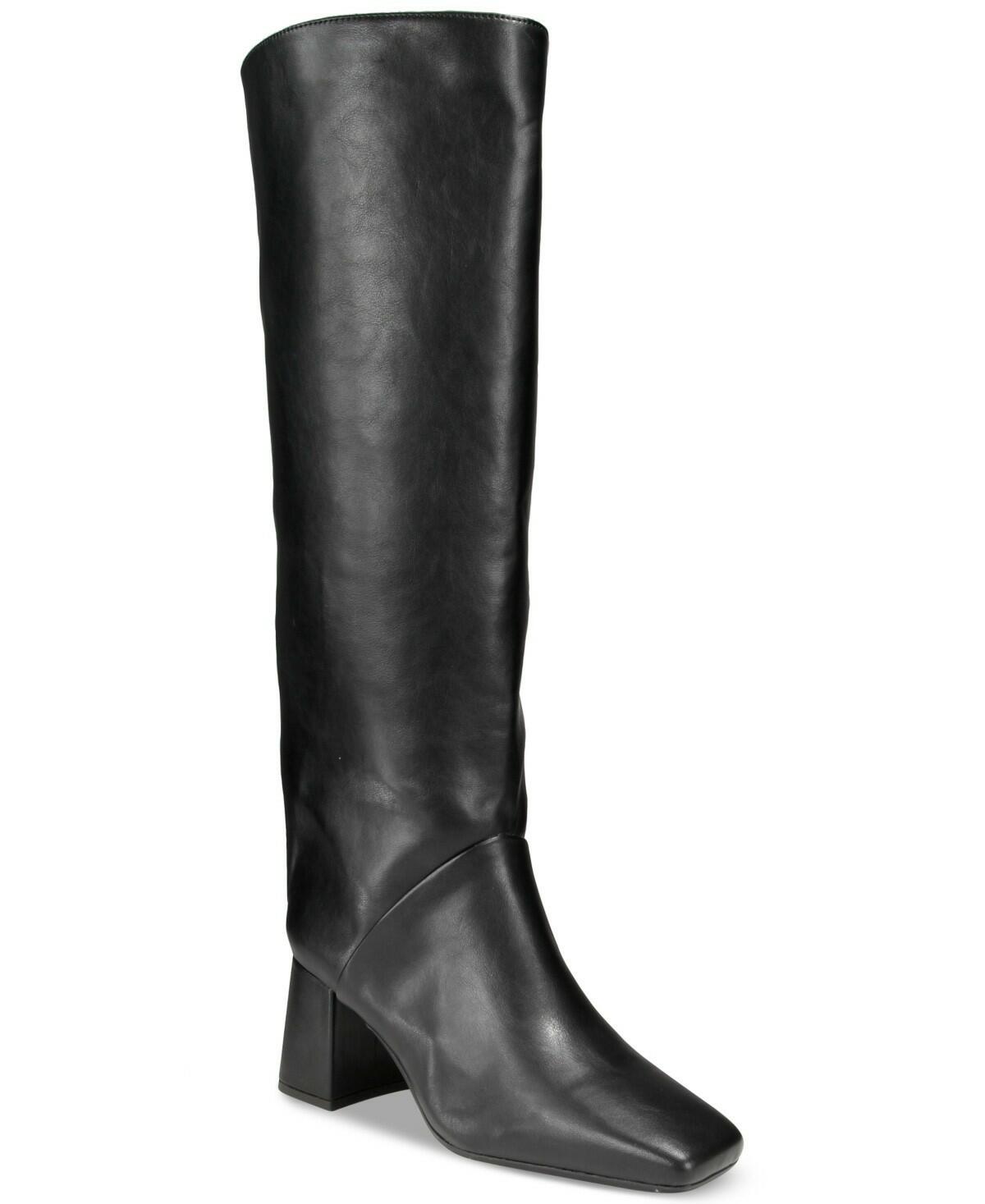 On 34th Womens Millerr Square Toe Block Heel Boots Black Size 7.5 New $120