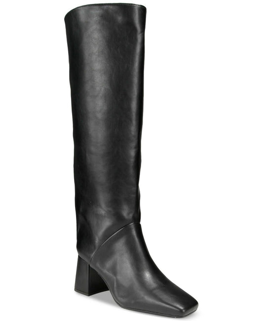 On 34th Womens Millerr Square Toe Block Heel Boots Black New $120