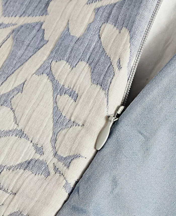Charter Club Silhouette Floral Comforter Set King Blue MSRP $340