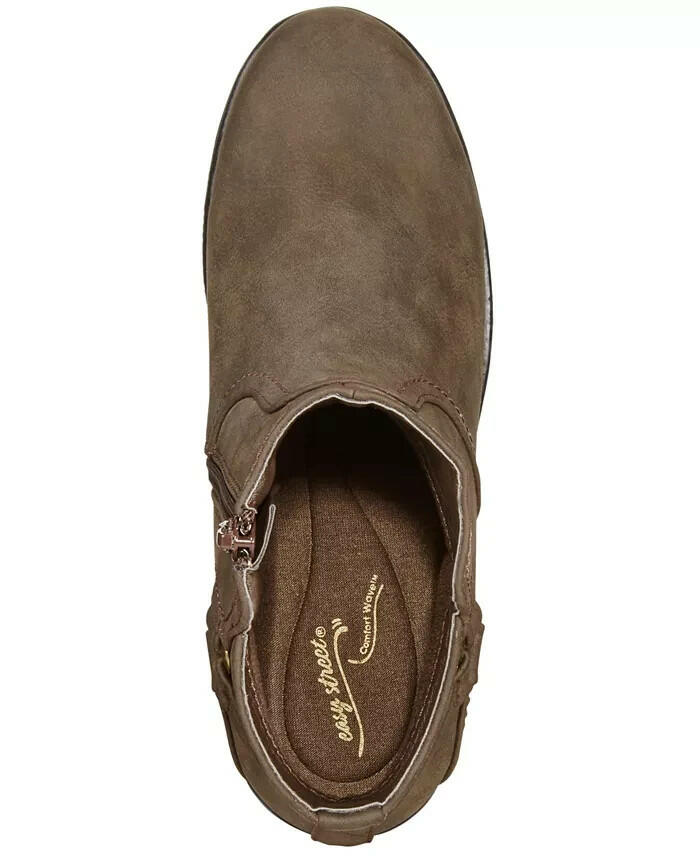 Easy Street Womens Dawnta Booties Brown Matte Size 7W New $70