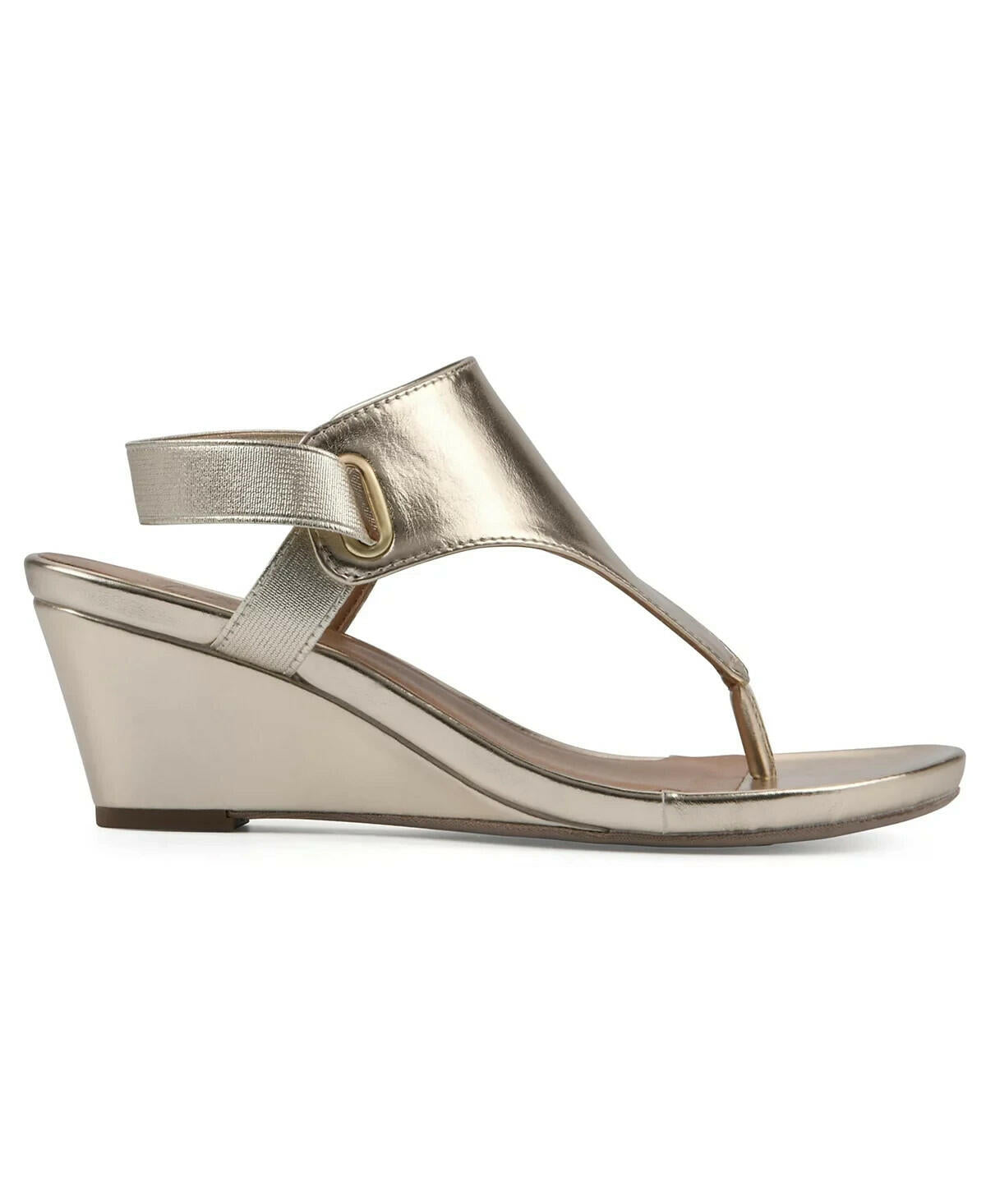 White Mountain Womens All Dres Wedge Sandals Black Size 9 MSRP $79