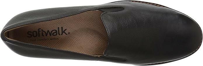 SoftWalk Womens Whistle Loafers Tumbled Black 8.5 New $120