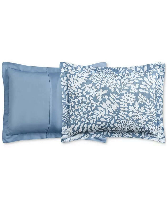 Sunham Botanica 8 Piece Reversible Comforter Set Queen Blue MSRP $100