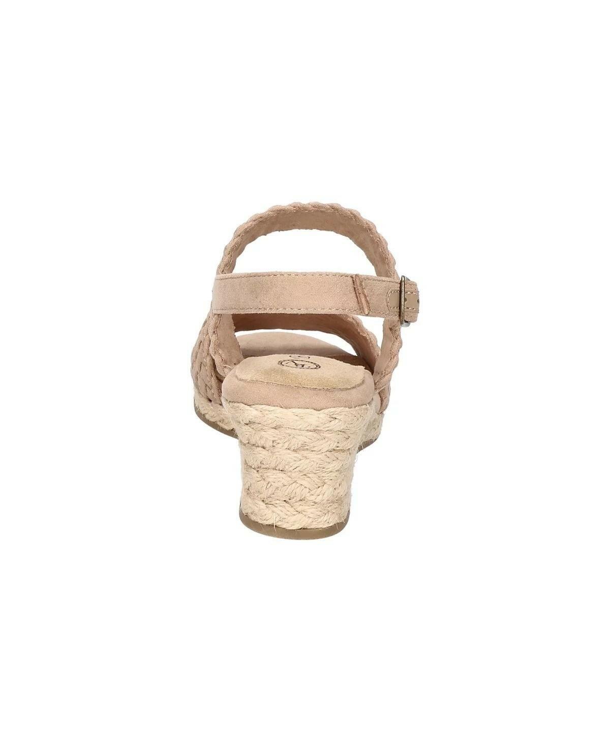 Bella Vita Mariella Espadrille Wedge Sandals Women’s Tan Size 9 WW Wide MSRP $89