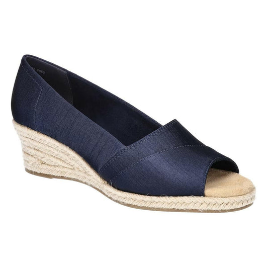Easy Street Jasper Dress Sandals Women’s Navy Thai Silk