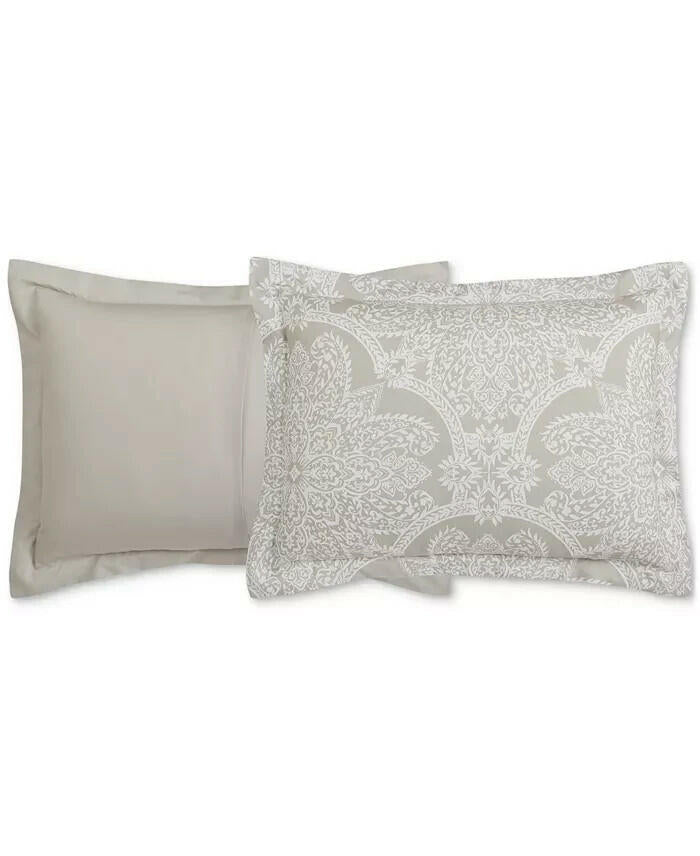Sunham Neutral Damask 8 Piece Comforter Set Queen Beige MSRP $100