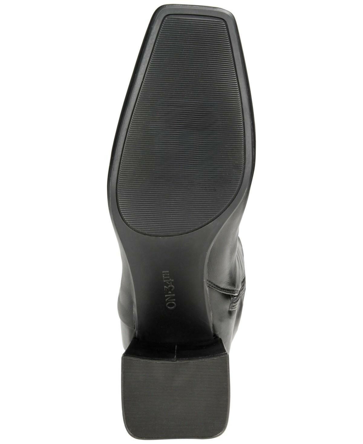 On 34th Womens Millerr Square Toe Block Heel Boots Black Size 8 New $120