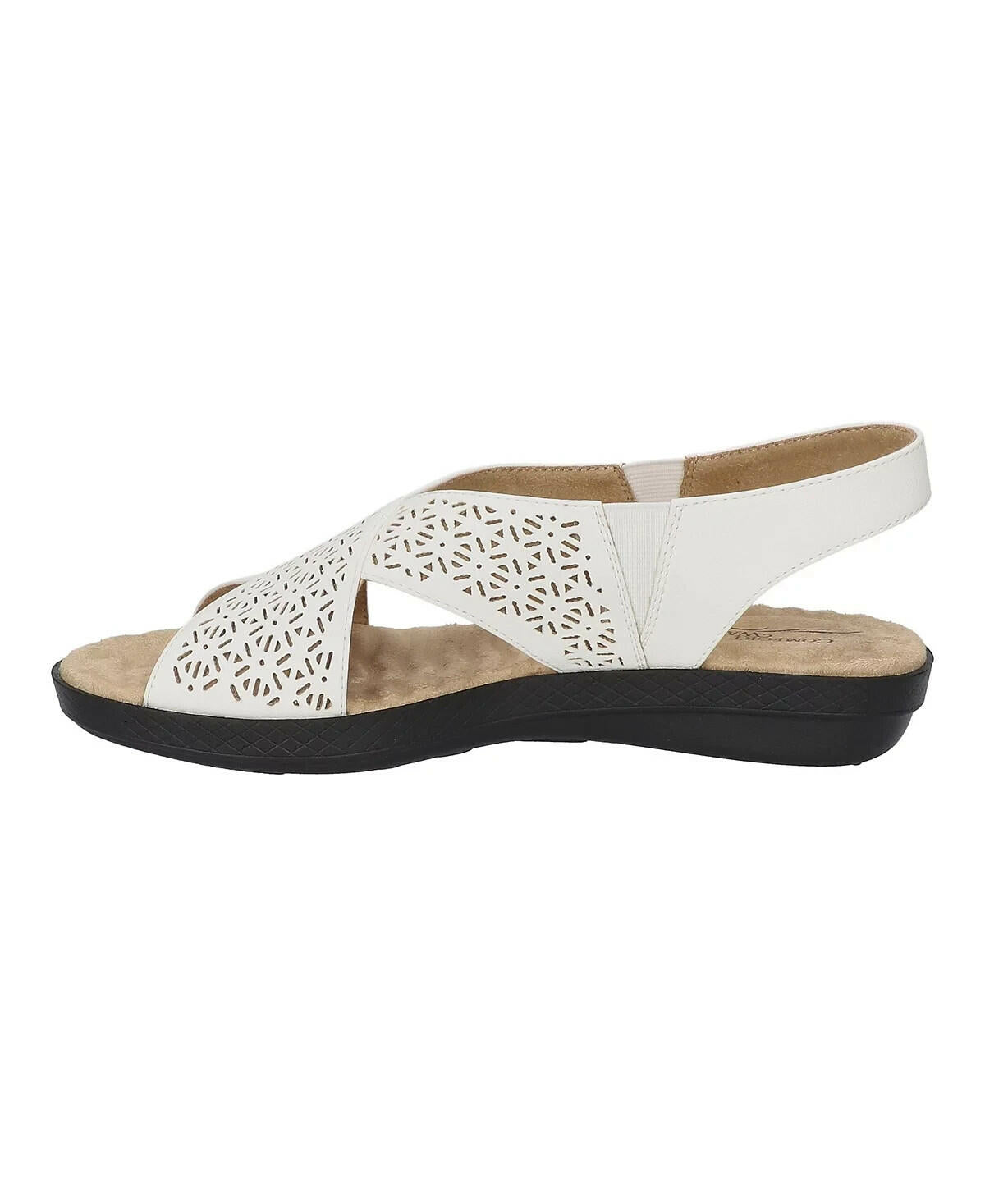Easy Street Womens Claudia Comfort Wave Sandals White 8.5 MSRP $55