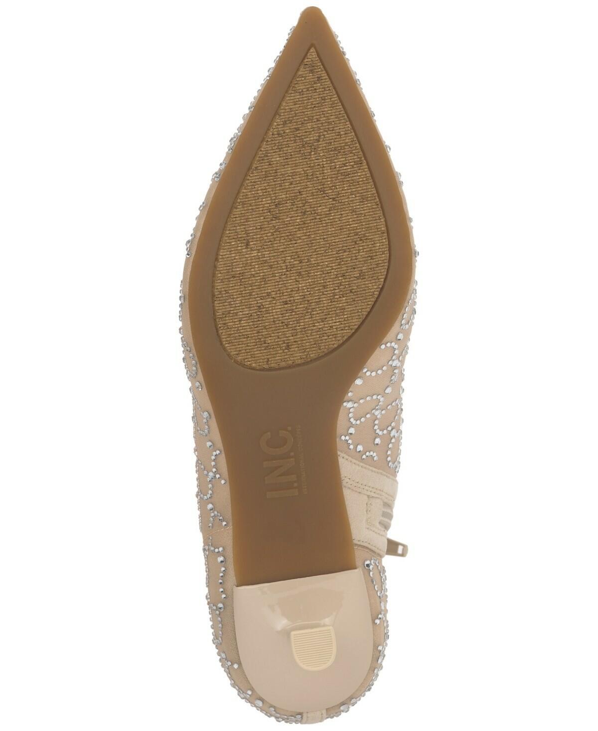 INC International Concepts Darissa Mesh Dress Bootie Nude 6 New $129