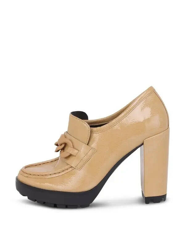 Kenneth Cole Womens Justin Lug Loafer Pumps Tan Size 9 New $129