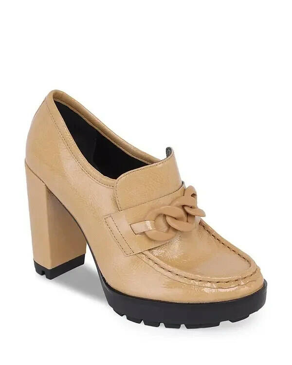 Kenneth Cole Womens Justin Lug Loafer Pumps Tan Size 9 New $129