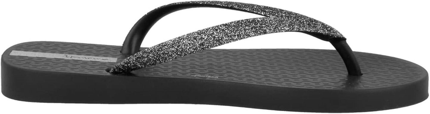 Ipanema Womens Ana Sparkle Flip Flop Sandals Black 7 New $30