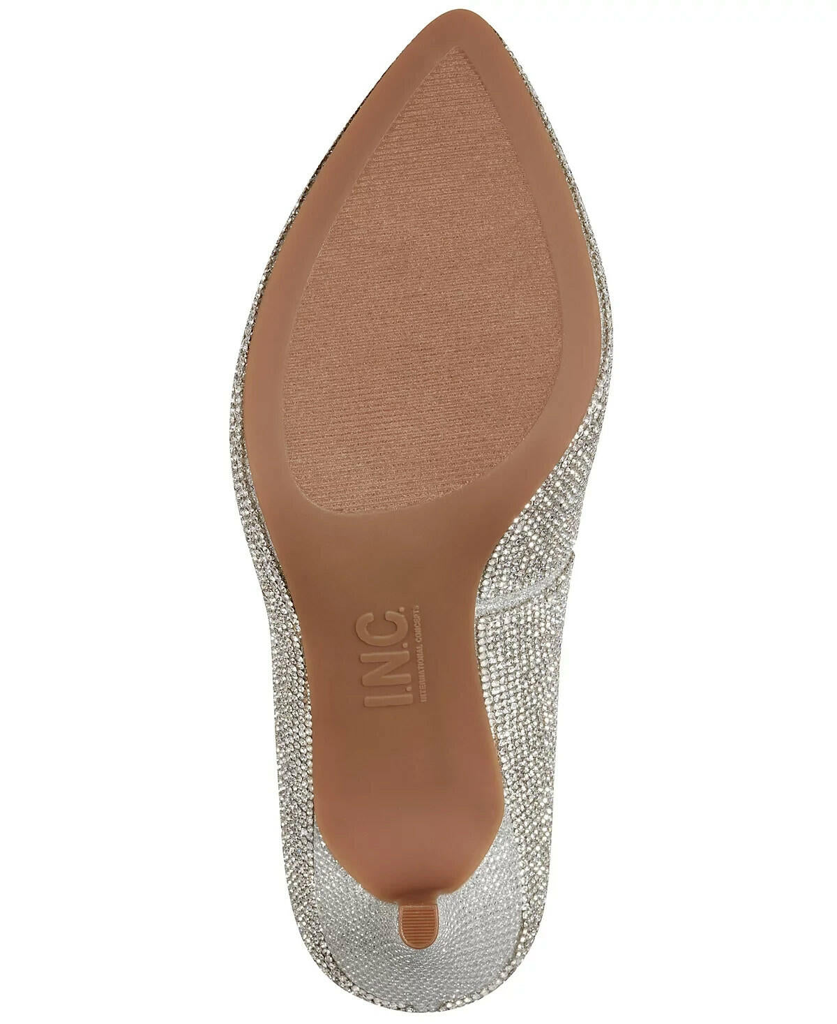 INC Womens Zitah Embellished Pointed Toe Pumps Silver Crystal 6.5 MSRP $89