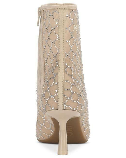 INC International Concepts Darissa Mesh Dress Bootie Nude 6 New $129