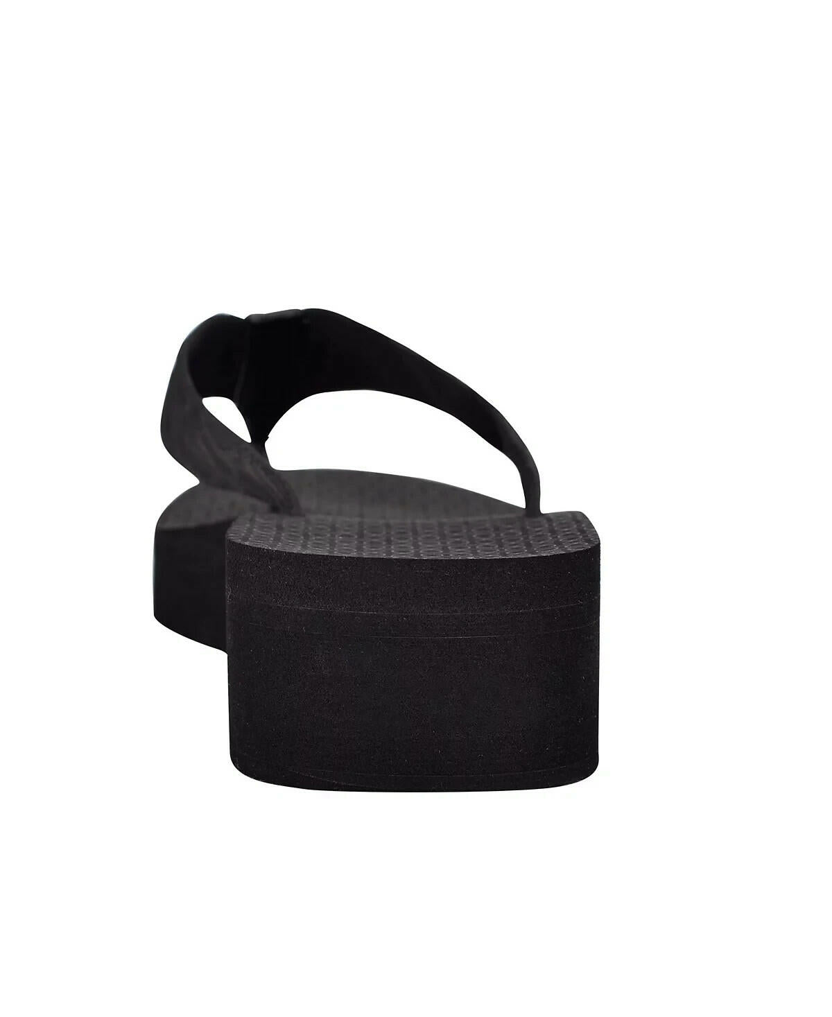 Calvin Klein Womens Meena Logo Platform Flip Flops Black Size 7 MSRP $39