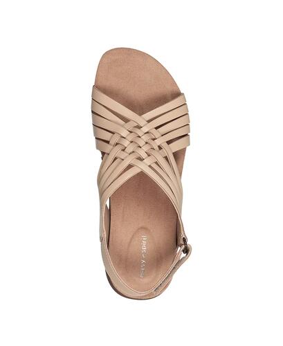 Easy Spirit Mar Sandal light  Natural Brown Leather 6.5 Wide New $69