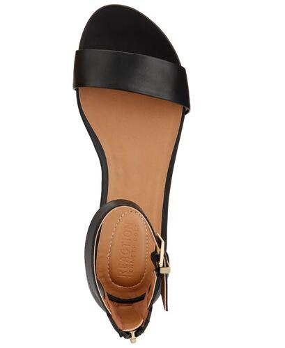 Kenneth Cole Reaction Great Viber Wedge Sandal Black 7 Wide $70