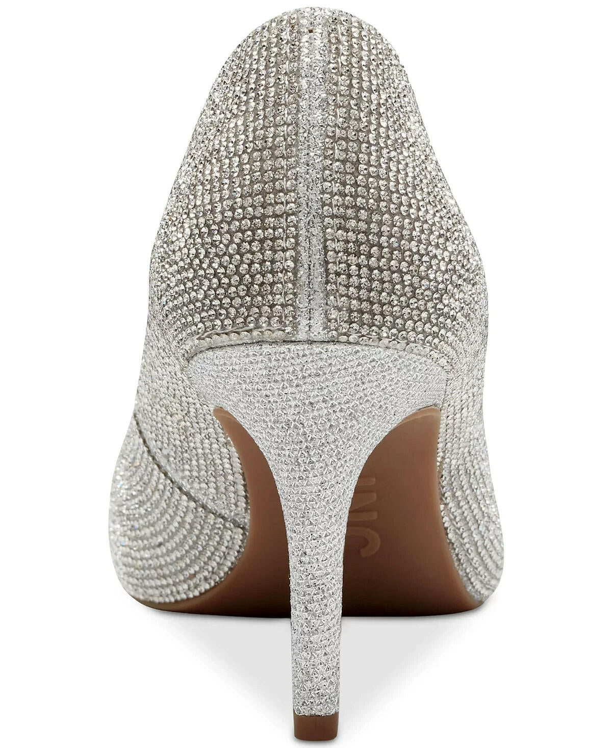 INC Womens Zitah Embellished Pointed Toe Pumps Silver Crystal 6.5 MSRP $89
