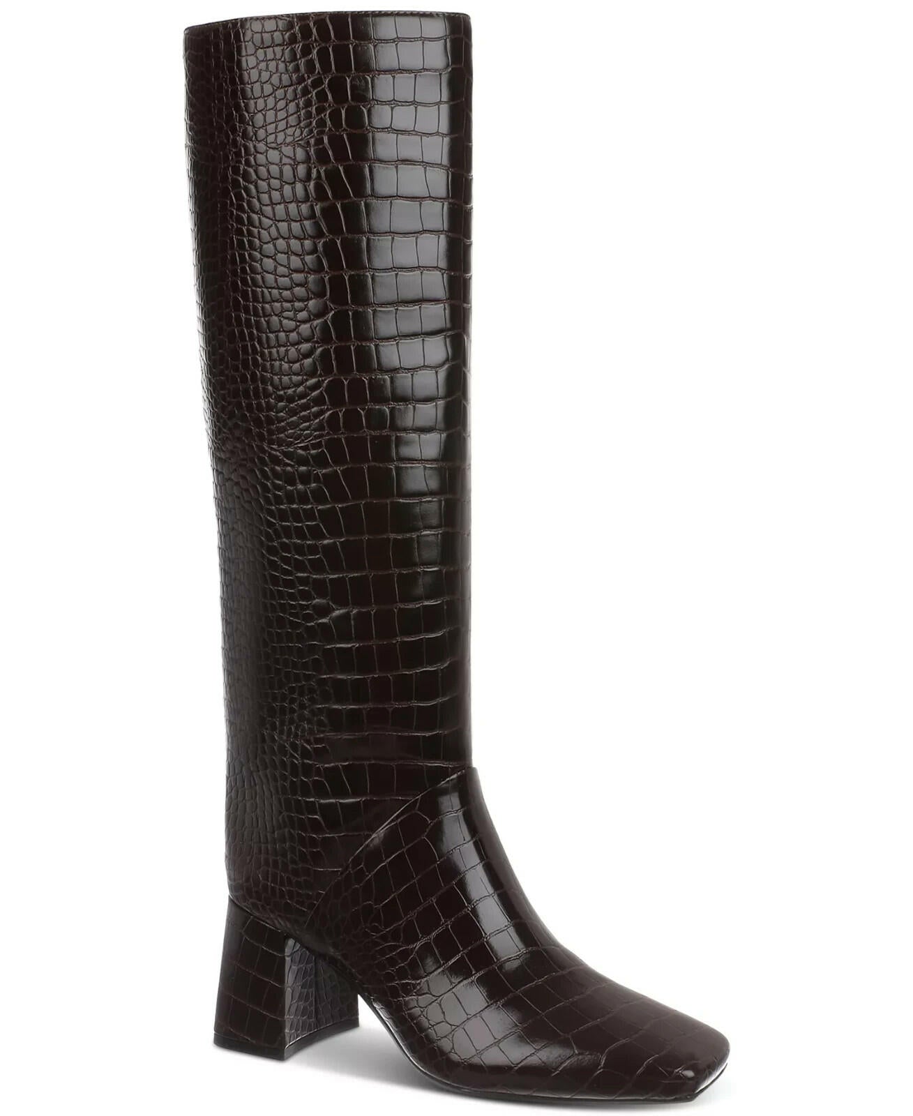 On 34th Millerr Knee High Boot Mahogany Brown 9 New $130