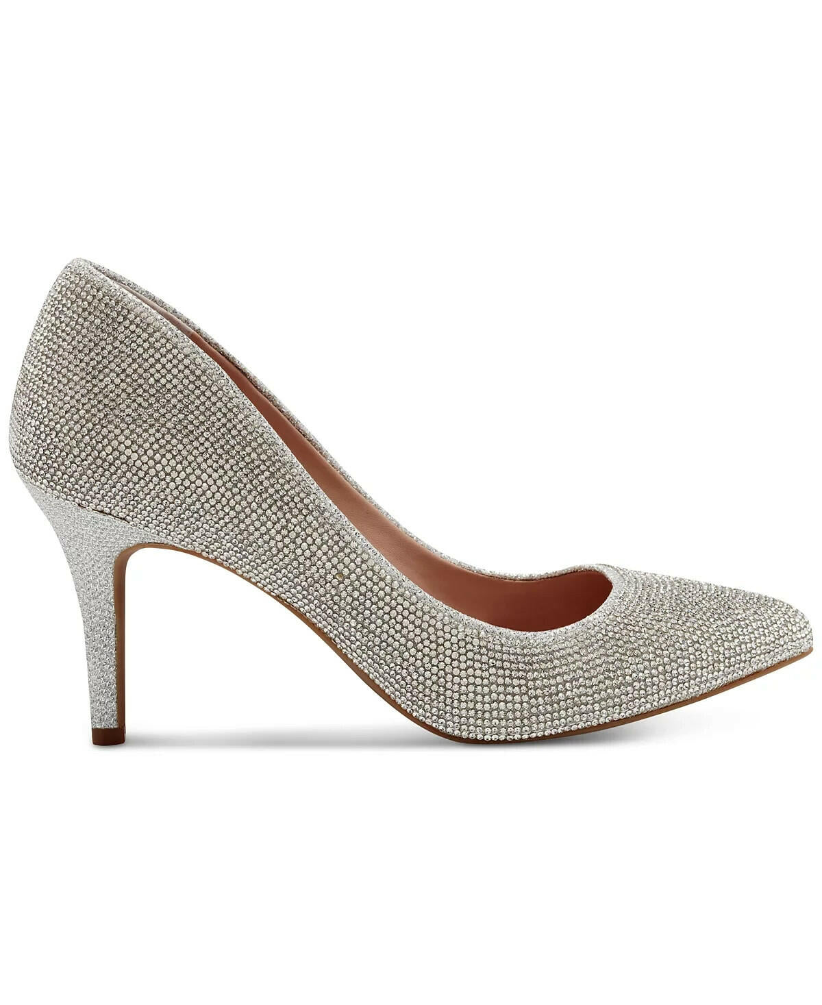 INC Womens Zitah Embellished Pointed Toe Pumps Silver Crystal 6.5 MSRP $89