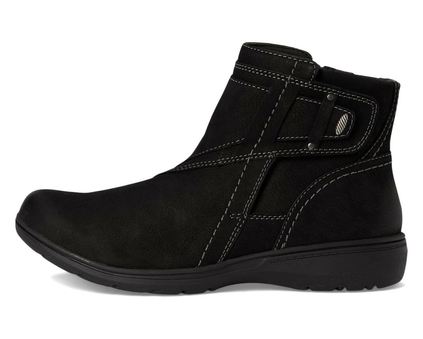 Clarks Carleigh Ankle Boot Black Nubuck 9 Narrow New $120