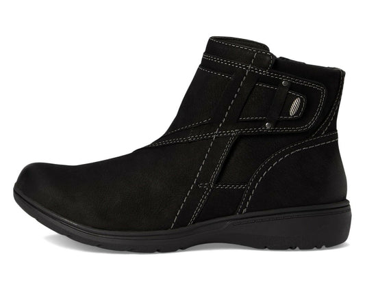 Clarks Carleigh Ankle Boot Black Nubuck 9 Narrow New $120