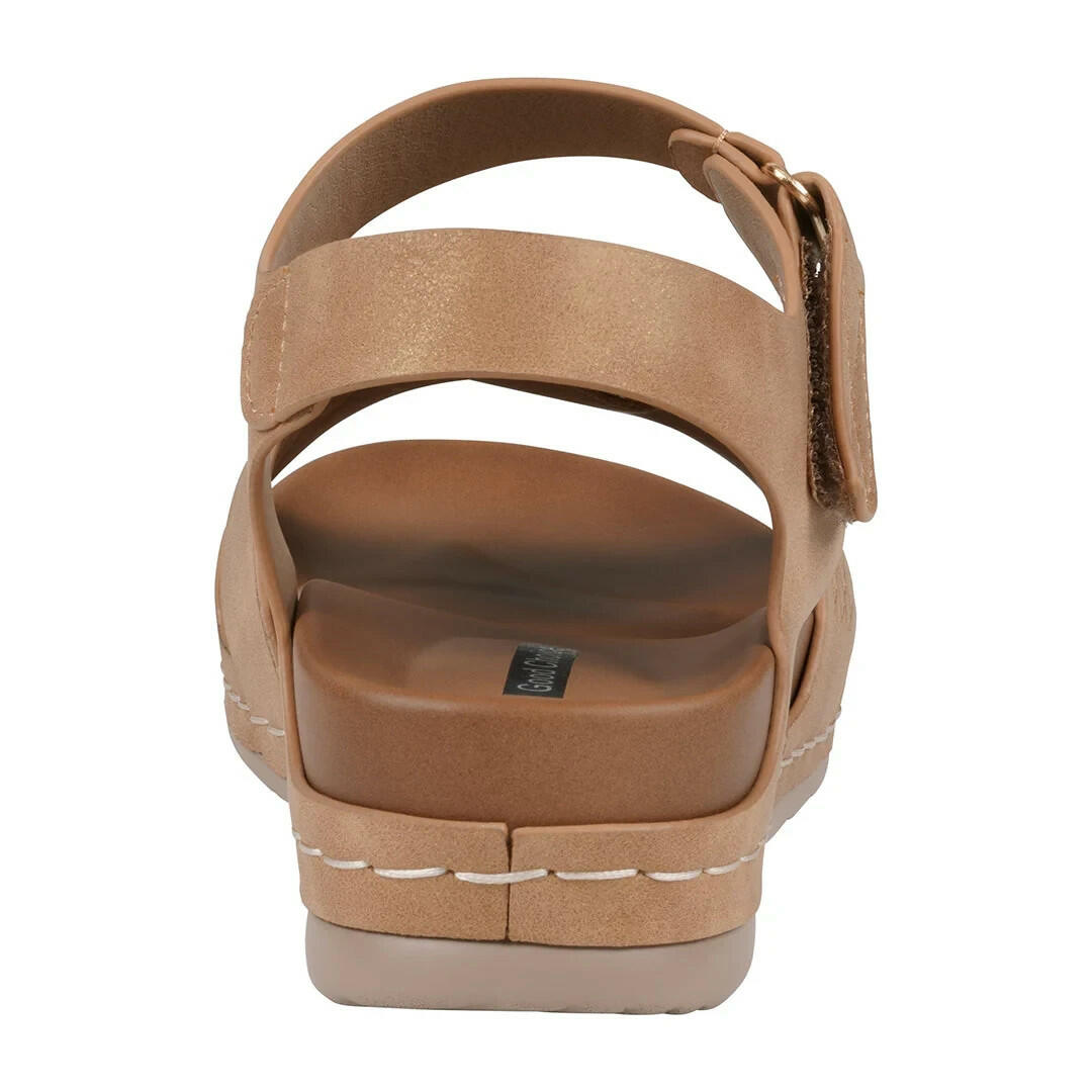 GC Shoes Womens Nala Comfort Sandals Tan Size 8.5 New $59