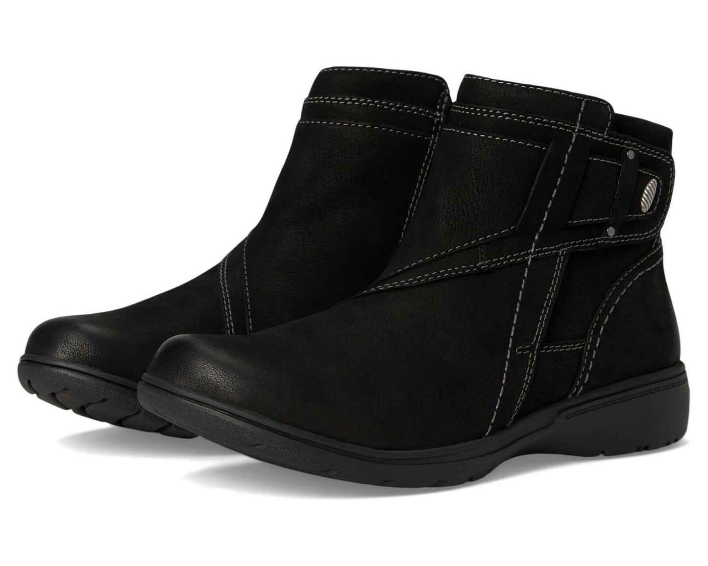 Clarks Carleigh Ankle Boot Black Nubuck 9 Narrow New $120